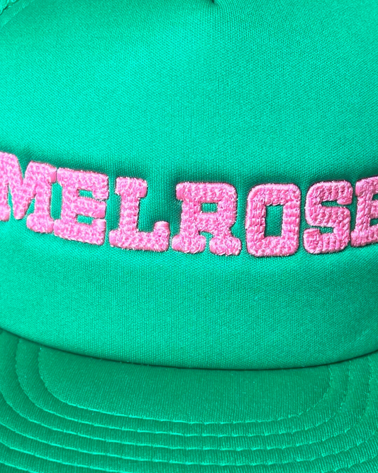 Kelly Green Melrose Chainstitch Flatbill Trucker