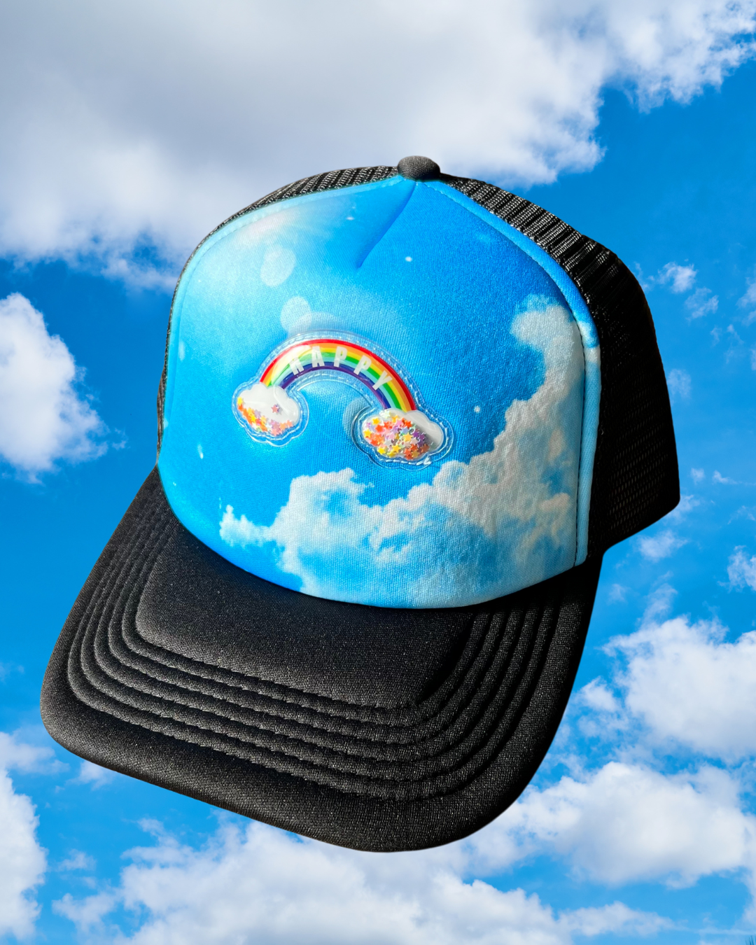 Rainbow Dream Glitter Trucker Cap