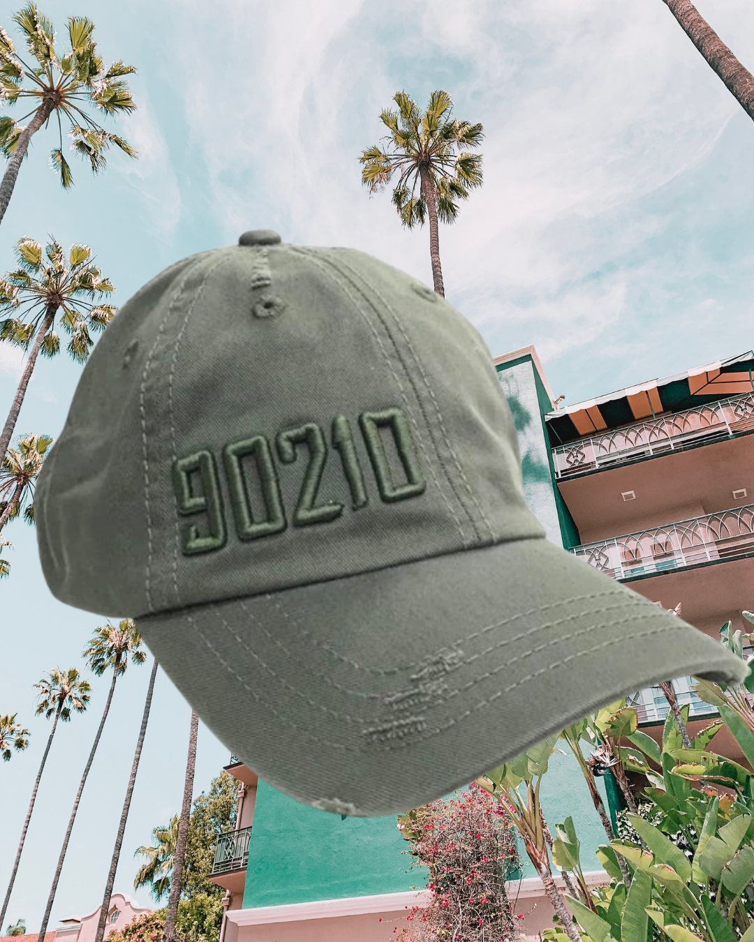 90210 Dad Cap Olive Green