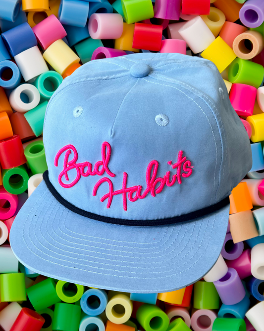 Bad Habits Baby Blue Surf Cap