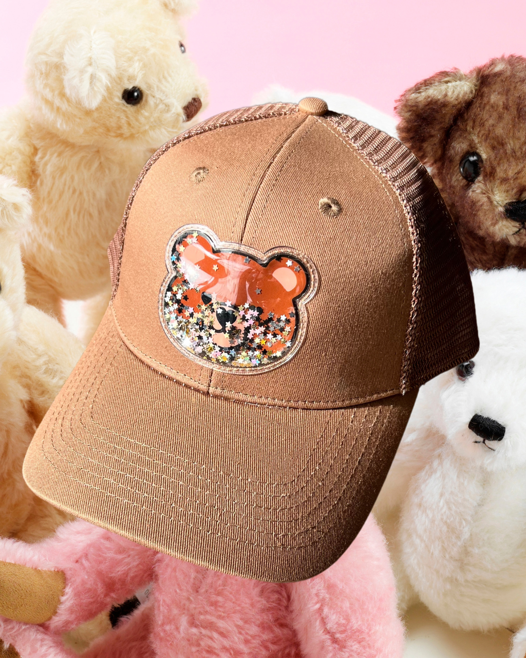 Glitter Teddy Bear Trucker