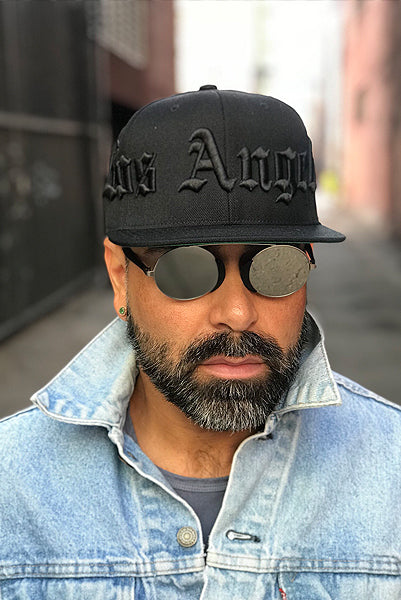 Los Angeles Old English Black on Black