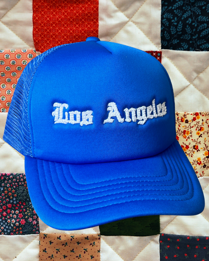 Dodger Blue Los Angeles Chainstitch Trucker