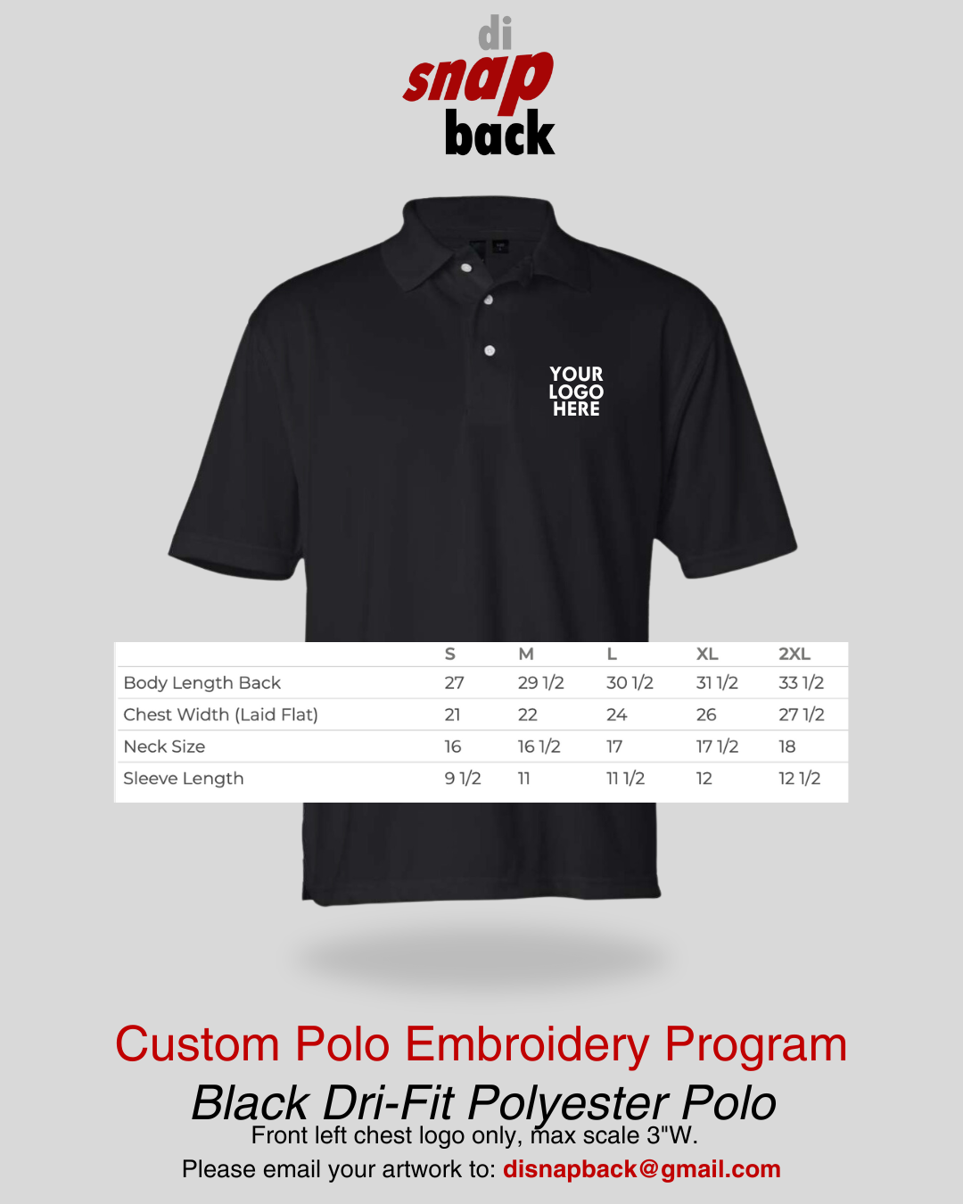 Custom Polo &  T-Shirt Embroidery Program