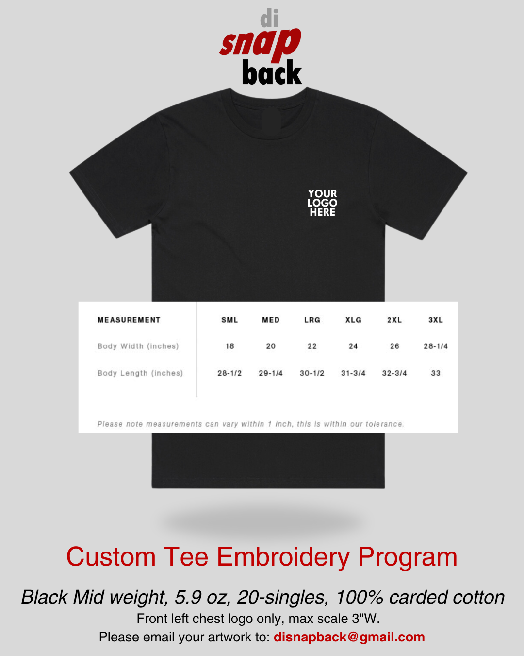 Custom Polo &  T-Shirt Embroidery Program