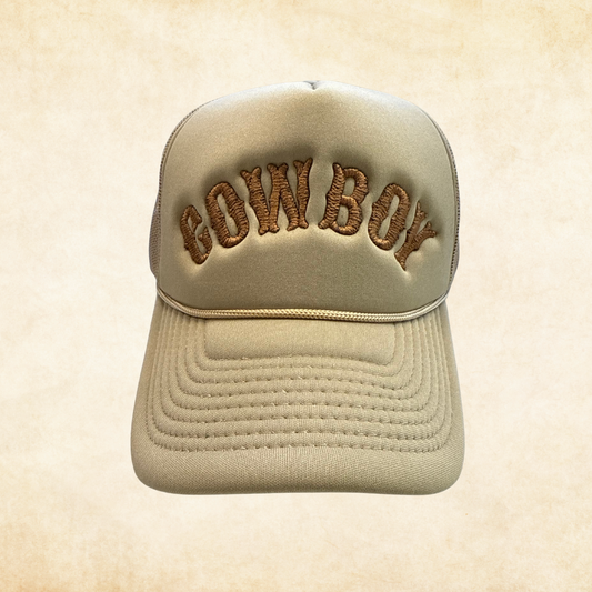COWBOY TAN TRUCKER CAP