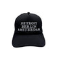 DETROIT BERLIN AMSTERDAM TECHNO TRUCKER HAT