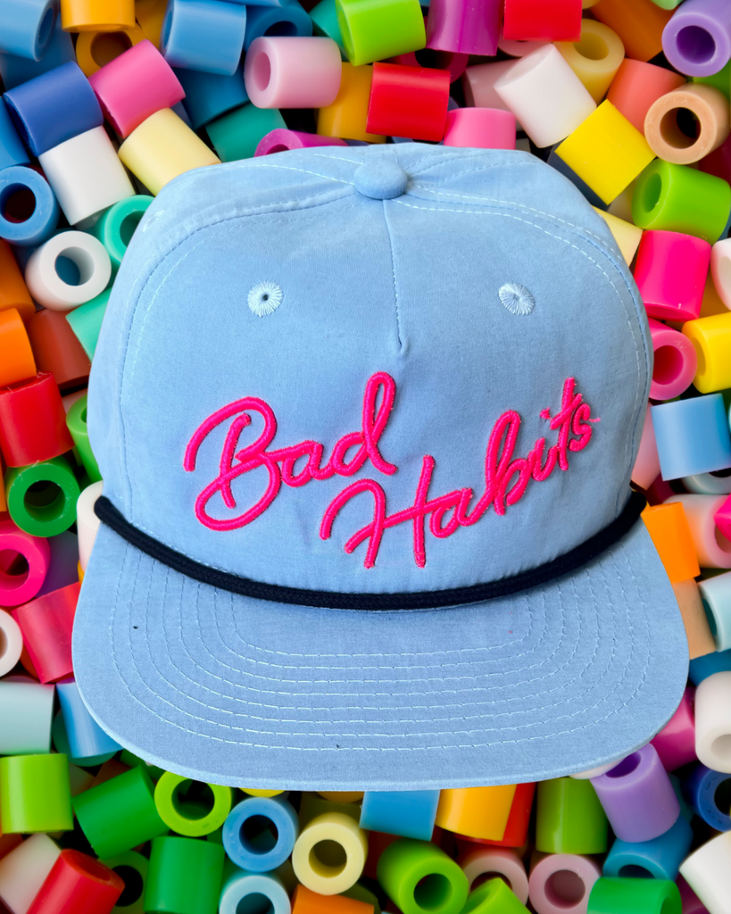 Bad Habits Baby Blue Surf Cap