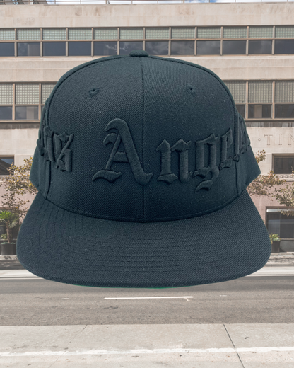 Los Angeles Old English Black on Black