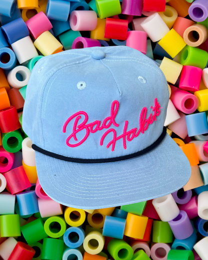 Bad Habits Baby Blue Surf Cap