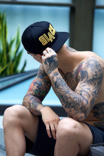 BLACK IN GOLD LETTERING SNAPBACK