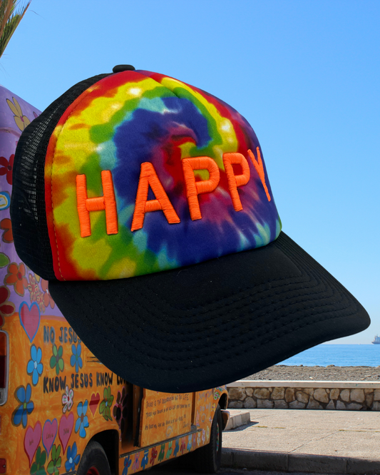 Happy Pride Tie Dye Trucker